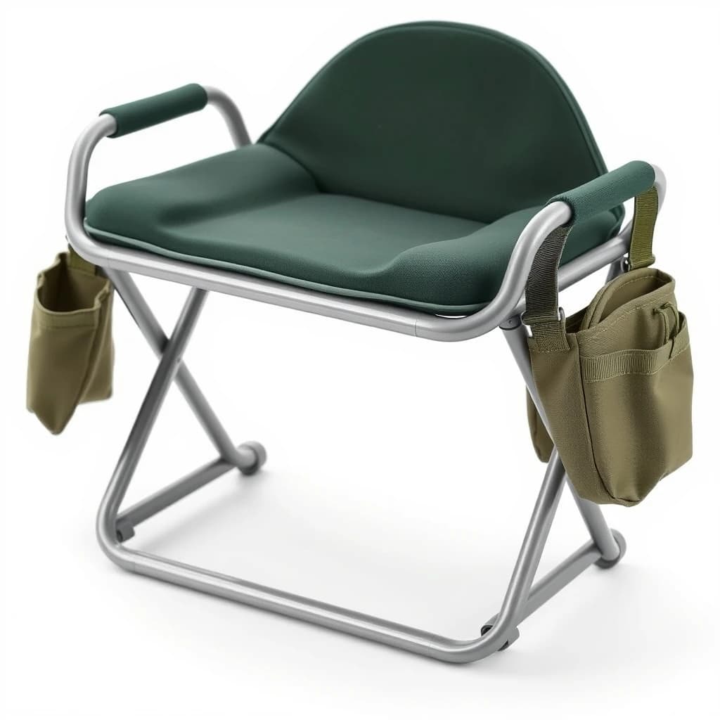 Folding garden kneeler and seat